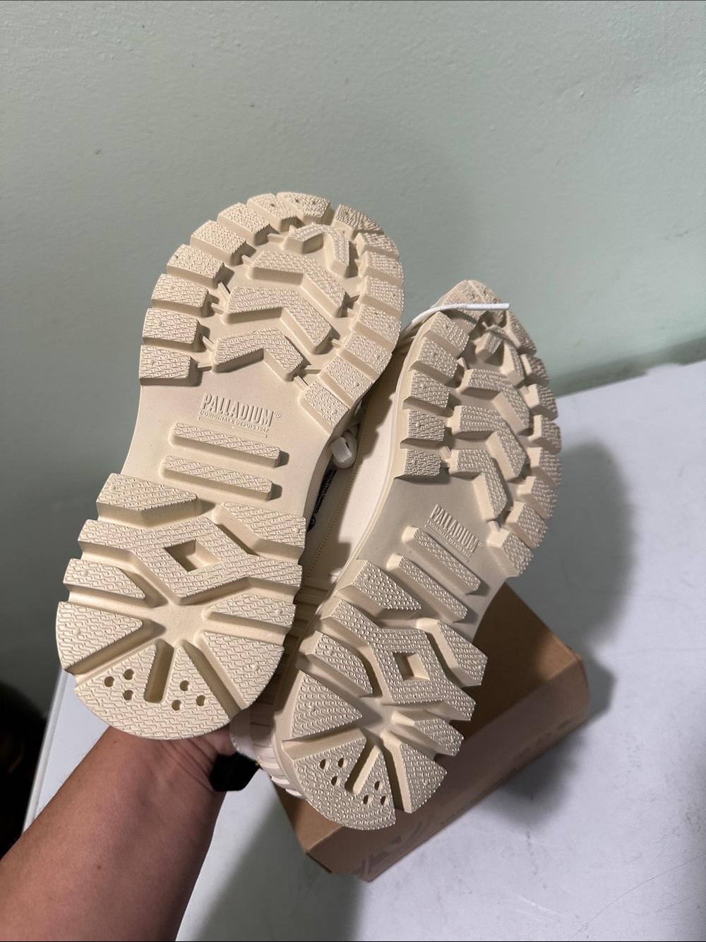 Palladium Off-White Canvas Platform Lace-Ups - Picture 6 of 6